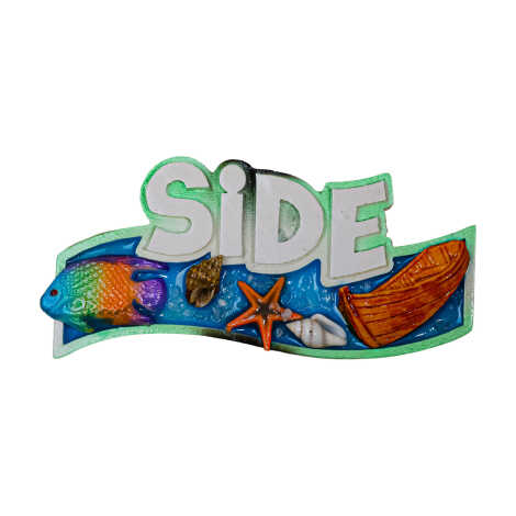 Side Temalı Şeffaf Polyester Tabak Magnet - 5