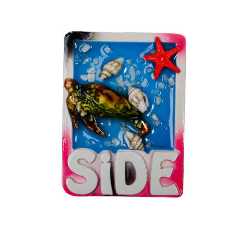 Side Temalı Şeffaf Polyester Tabak Magnet - 10
