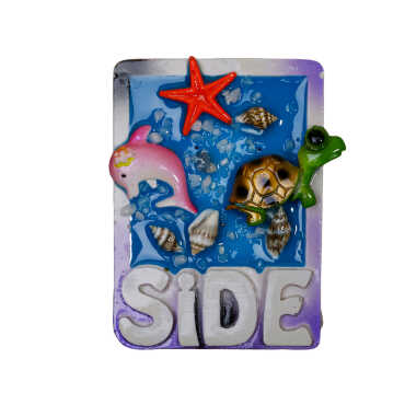 Side Temalı Şeffaf Polyester Tabak Magnet - 12