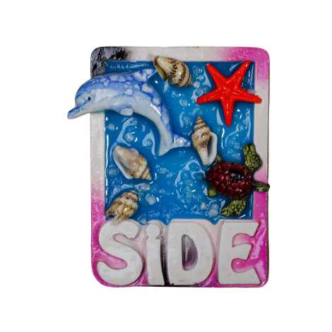 Side Temalı Şeffaf Polyester Tabak Magnet - 13