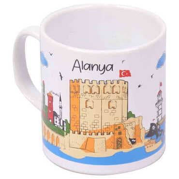 Side Themed Custom Printed Ceramic Coffee Mug 82x90 mm - Standart - 3