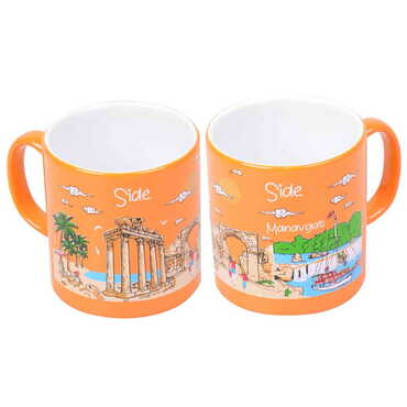 Side Themed Customised Serigraphy Printed Ceramic Mug 82x90 mm - 11