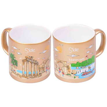 Side Themed Customised Serigraphy Printed Ceramic Mug 82x90 mm - 12