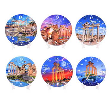 Side Themed Ceramic Wall Clock 20 Cm - 2