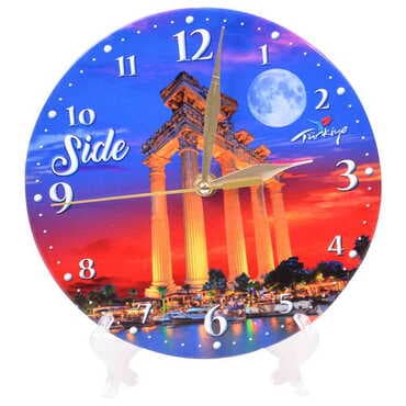 Side Themed Ceramic Wall Clock 20 Cm - 3