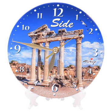 Side Themed Ceramic Wall Clock 20 Cm - 7