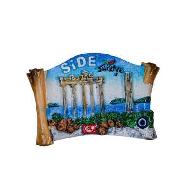 Side Themed Stone and Mother of Pearl Polyester Refrigerator Magnet - 39