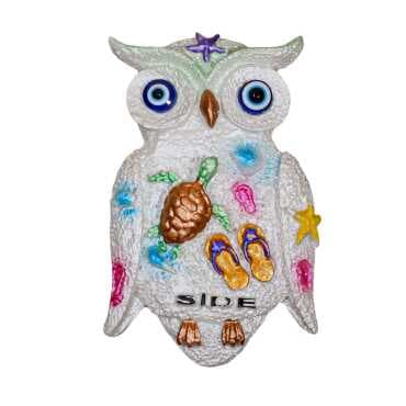 Side Themed Stone and Mother of Pearl Polyester Refrigerator Magnet - 42