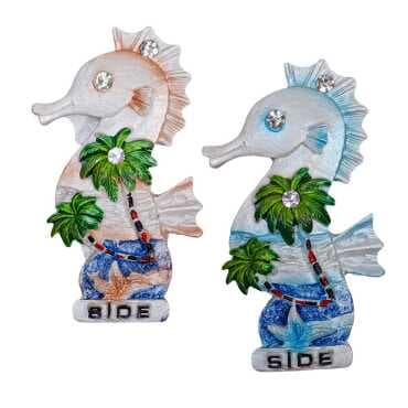 Side Themed Stone and Mother of Pearl Polyester Refrigerator Magnet - 2