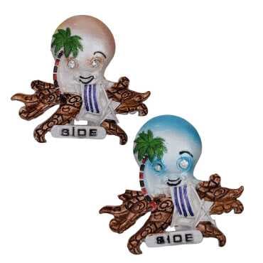 Side Themed Stone and Mother of Pearl Polyester Refrigerator Magnet - 10