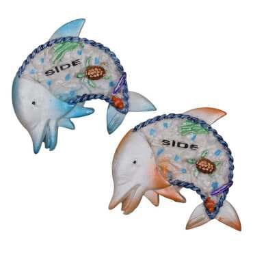 Side Themed Stone and Mother of Pearl Polyester Refrigerator Magnet