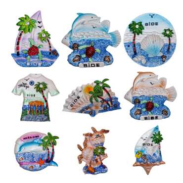 Side Temalı Taşlı ve Sedefli Polyester Magnet - 25
