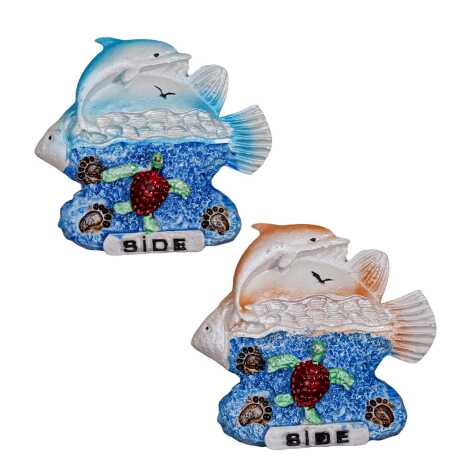 Side Temalı Taşlı ve Sedefli Polyester Magnet - 27