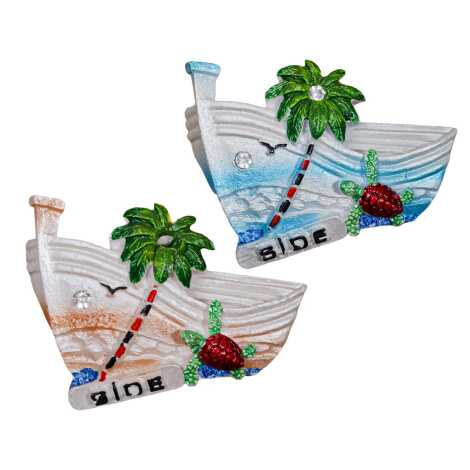 Side Temalı Taşlı ve Sedefli Polyester Magnet - 29