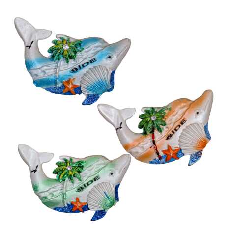 Side Temalı Taşlı ve Sedefli Polyester Magnet - 41