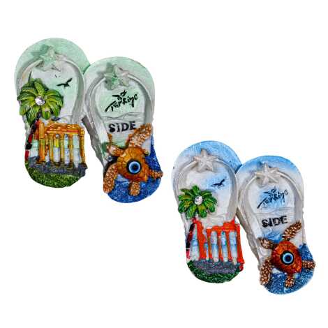 Side Temalı Taşlı ve Sedefli Polyester Magnet - 13
