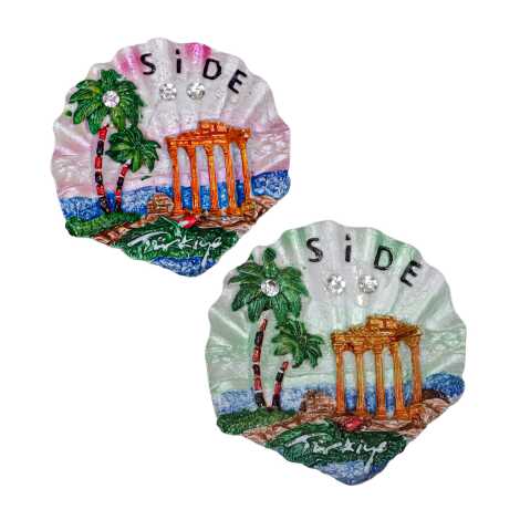 Side Temalı Taşlı ve Sedefli Polyester Magnet - 7