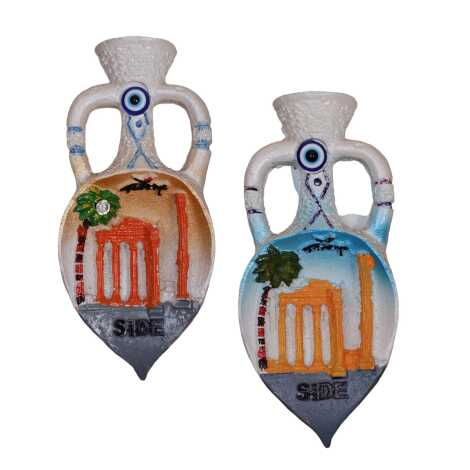 Side Temalı Taşlı ve Sedefli Polyester Magnet - 8