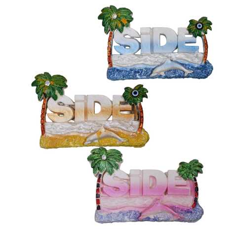 Side Temalı Taşlı ve Sedefli Polyester Magnet - 21