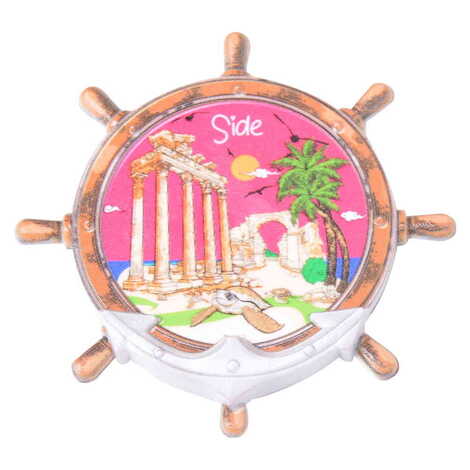 Toptan Side Temalı Uv Baskılı Dümen Şekilli Magnet 82x82 mm - 11