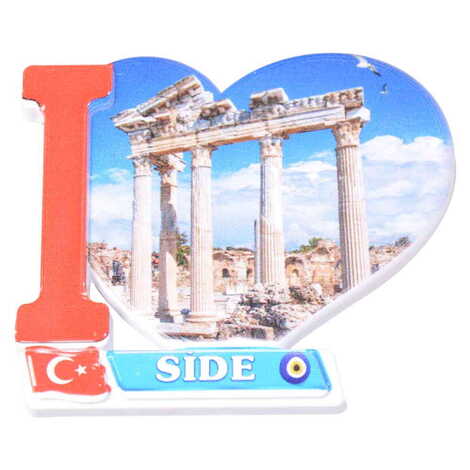Toptan Side Temalı Myros Uv Kalp Şeki̇lli̇ Magnet 86*62 Mm - 9