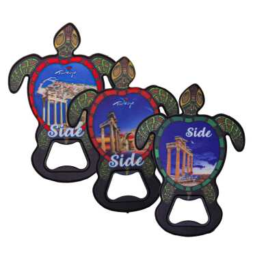 Side Themed UV Printed Turtle Bottle Opener - 2