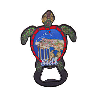 Side Themed UV Printed Turtle Bottle Opener - 3