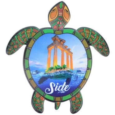 Side Themed Customised UV Printed Plastic Base Turtle Shaped Fridge Magnet 80x74 mm - 8