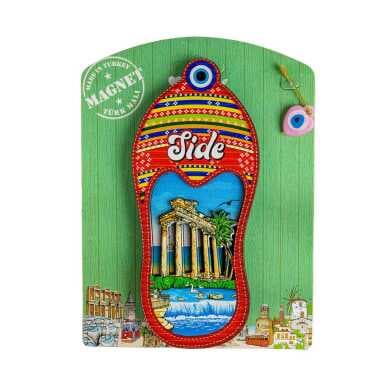 Side Themed UV Printed Carded Wooden Refrigerator Magnet