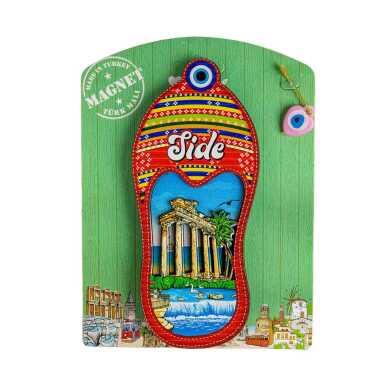 Side Temalı Uv Baskılı Kartonetli Ahşap Magnet - Myros