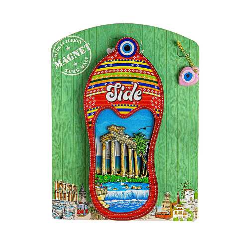 Side Temalı Uv Baskılı Kartonetli Ahşap Magnet - 7
