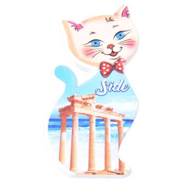 Toptan Side Temalı Uv Baskılı Kedi Şekilli Magnet 43x87 mm - 9