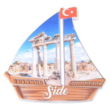 Toptan Side Temalı Uv Baskılı Yelken Şekilli Magnet 77x80 mm - 10