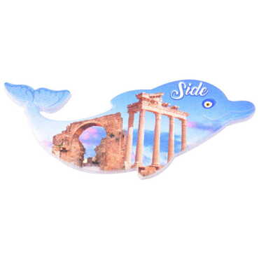Side Themed Customised UV Printed Plastic Base Dolphin Shaped Fridge Magnet 110x50 mm - 8