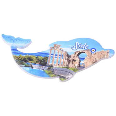 Side Themed Customised UV Printed Plastic Base Dolphin Shaped Fridge Magnet 110x50 mm - 9