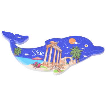 Side Themed Customised UV Printed Plastic Base Dolphin Shaped Fridge Magnet 110x50 mm - 11