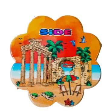 Side Themed UV Daisy Traditional Coaster 88 mm