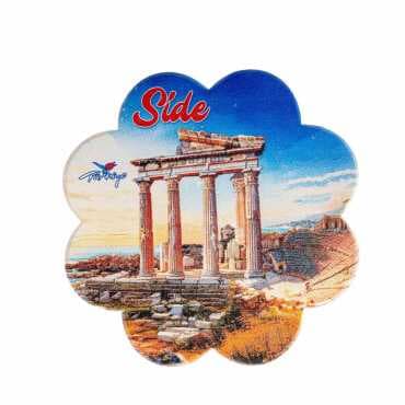 Side Themed UV Daisy Traditional Coaster 88 mm - 5