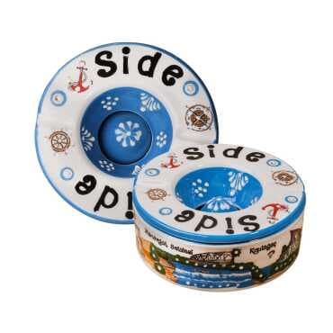 Side Temalı Yöresel Kapaklı Büyük Küllük 115*55 Mm