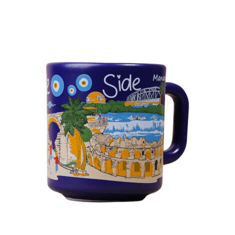 Side Temalı Yöresel Seramik Kapuçino Kupa - 8