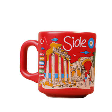 Side Temalı Yöresel Seramik Kapuçino Kupa - 3