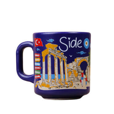 Side Temalı Yöresel Seramik Kapuçino Kupa - 5