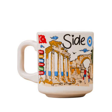 Side Temalı Yöresel Seramik Kapuçino Kupa - 6