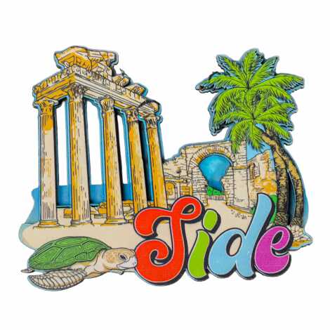 Side Themed 3D Picture Wooden Refrigerator Magnet - 4