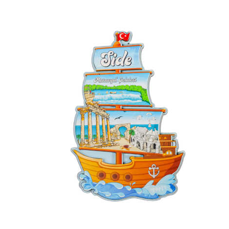 Side Themed 3D Picture Wooden Refrigerator Magnet - 5