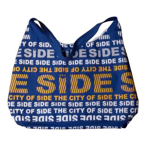 Side Themed Beach Bag with Heart Design - 1