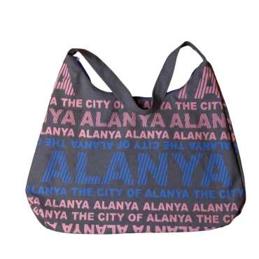 Side Themed Beach Bag with Heart Design - 11