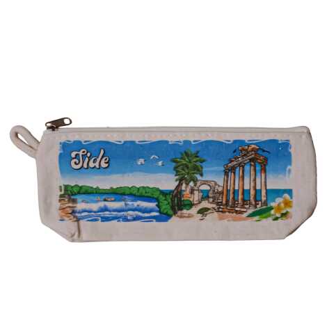 Side Themed Canvas Pencil Case - 3