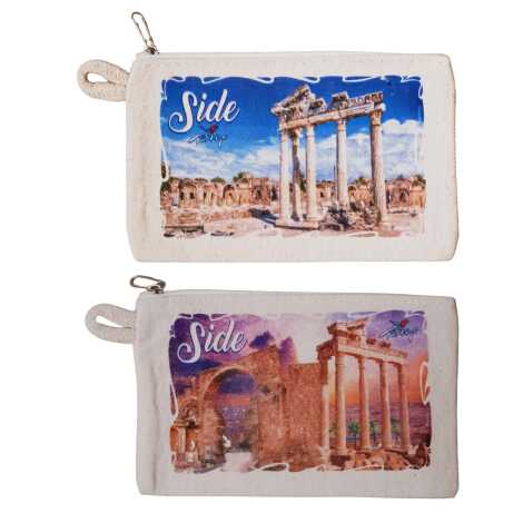 Side Themed Canvas Wallet - 2