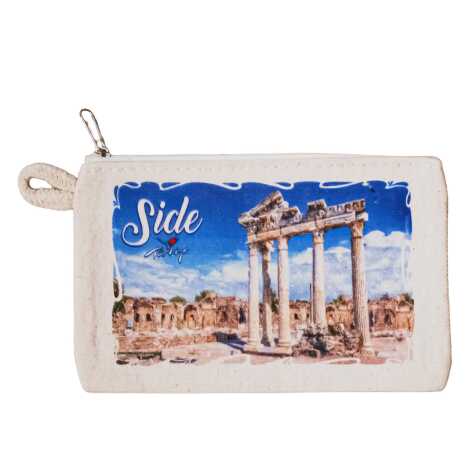Side Themed Canvas Wallet - 4